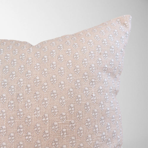 Aurora Block Print Throw Pillow - Nude