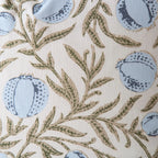 Alisa Blue Block Print Lumbar Pillow