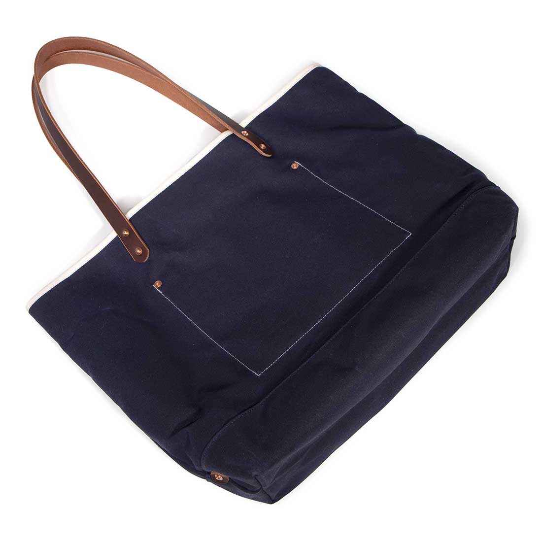 Waxed Canvas All Day Tote in Navy