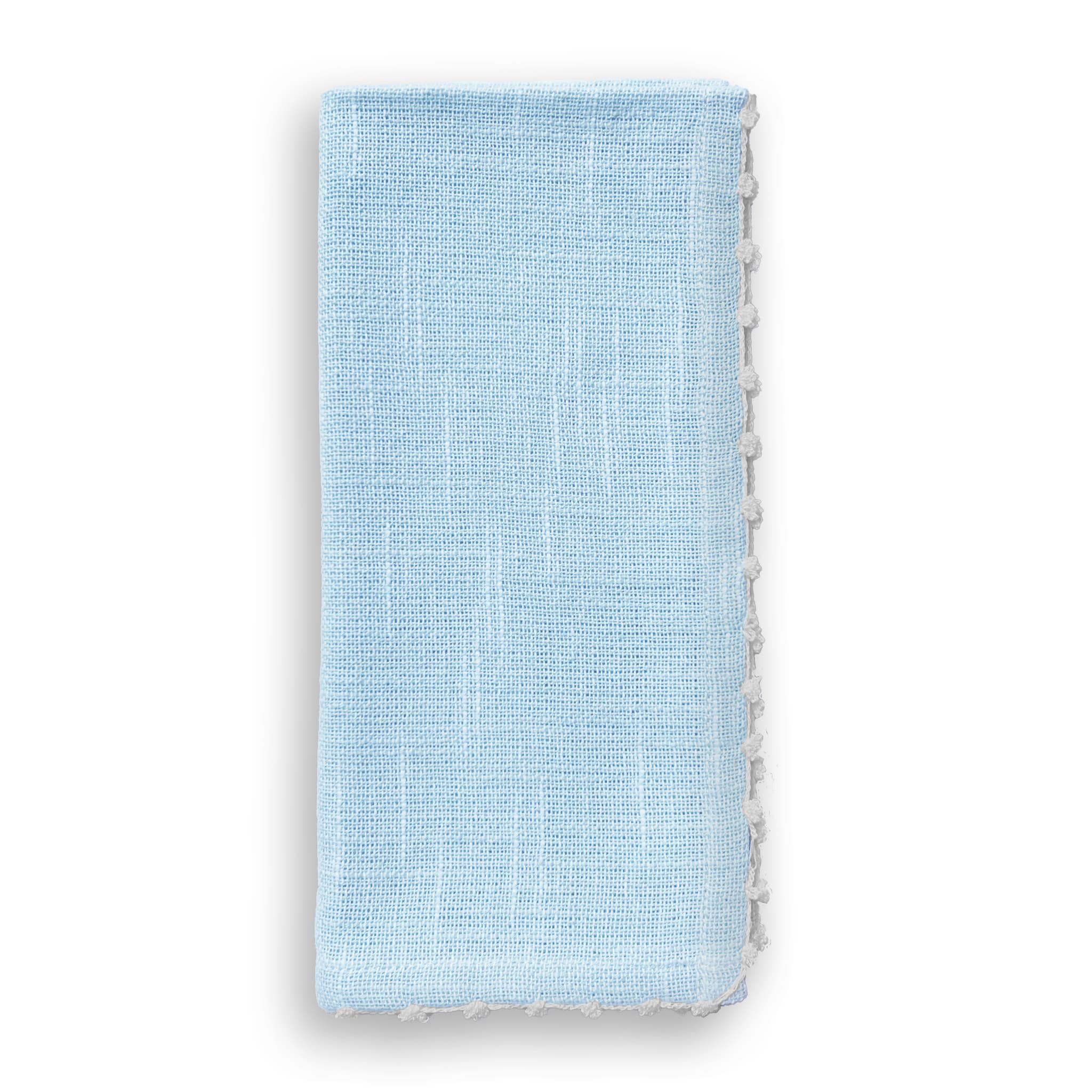 Set of 2 Knotted Edge Cotton Napkins – Sky Blue
