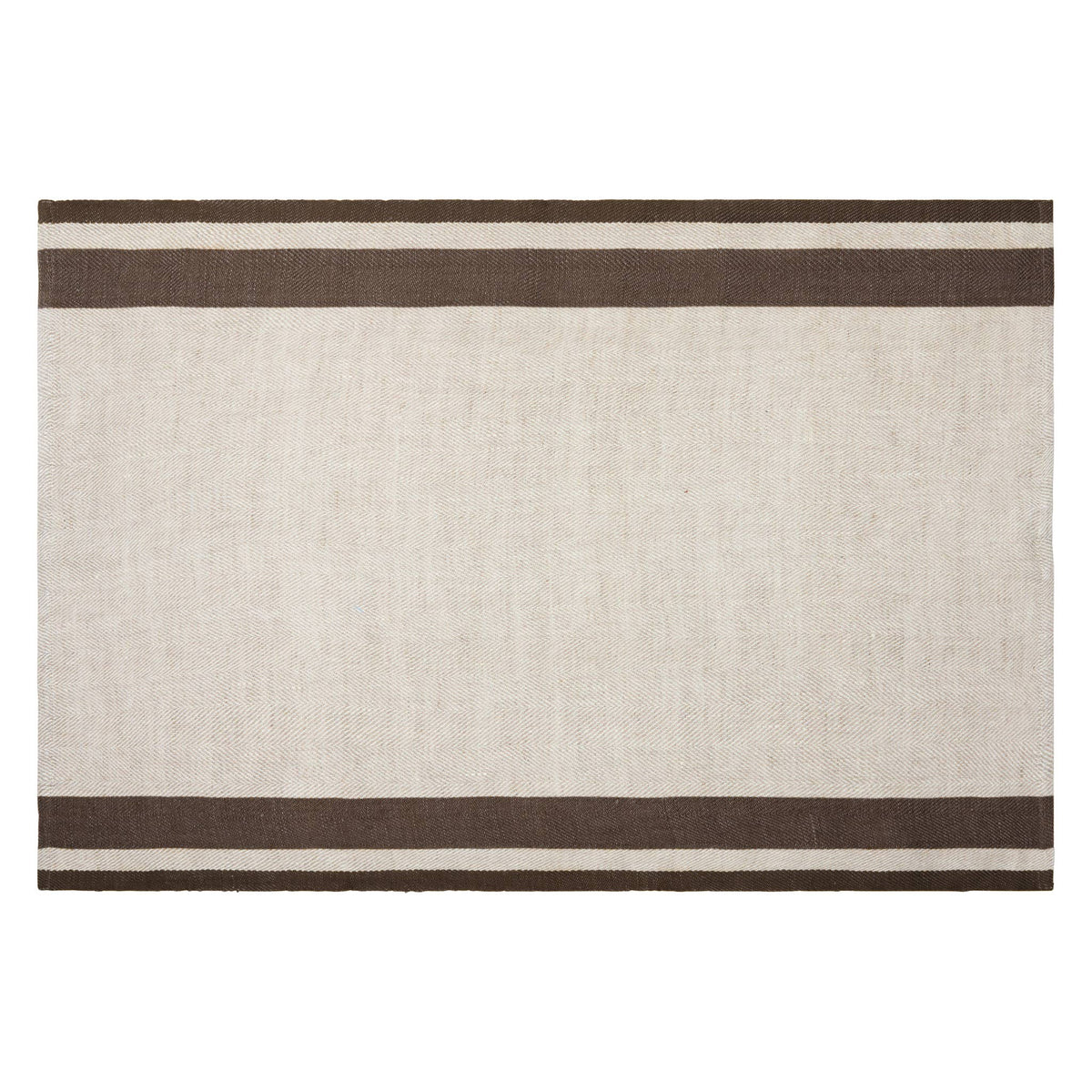Natural and Coffee Stripe Kitchen Towel