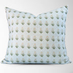 Arabella Sky Blue Block Print Pillow