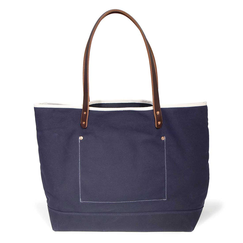 Waxed Canvas All Day Tote in Navy
