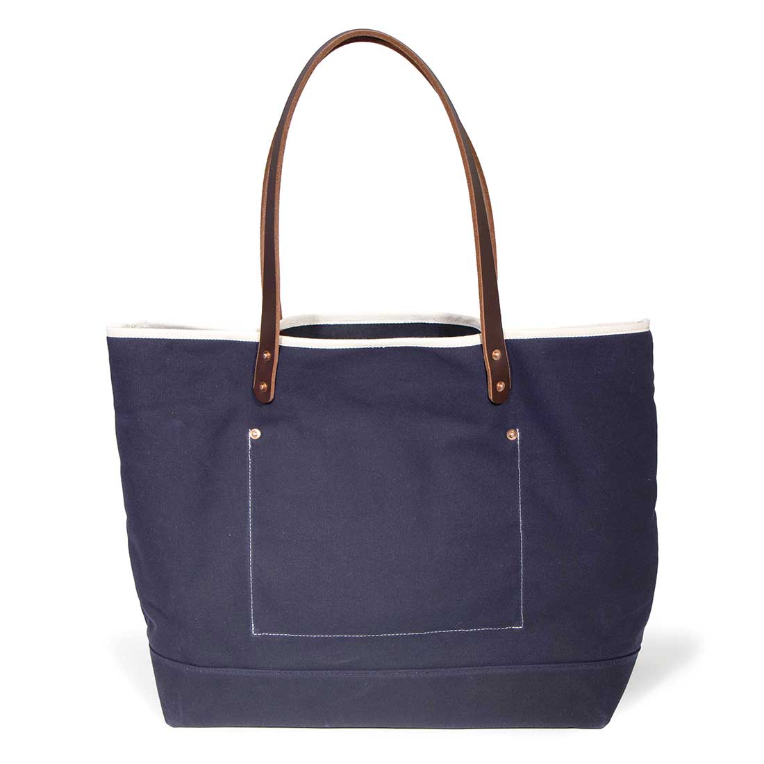 Waxed Canvas All Day Tote in Navy