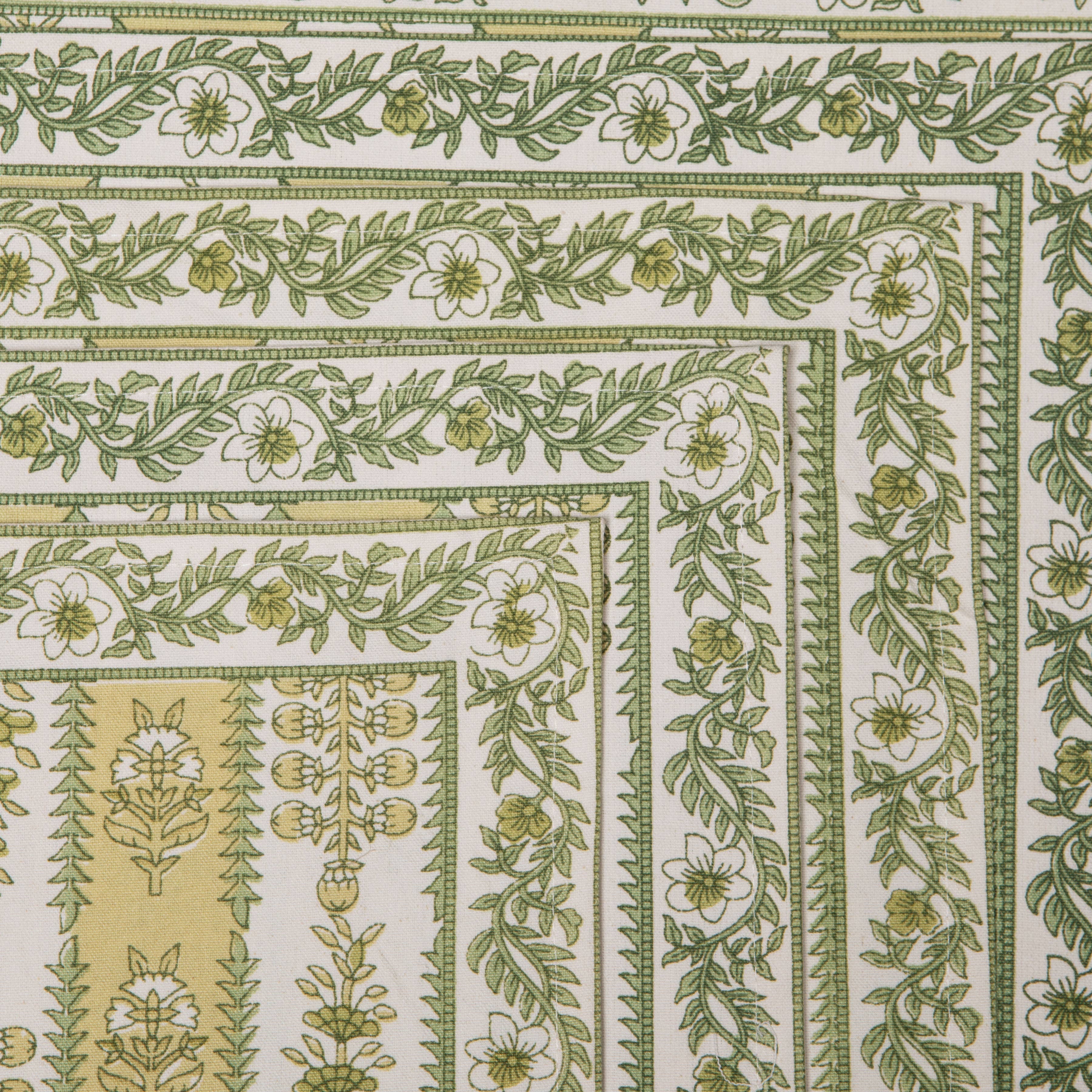 Set of 6 Pistache Avignon Placemats