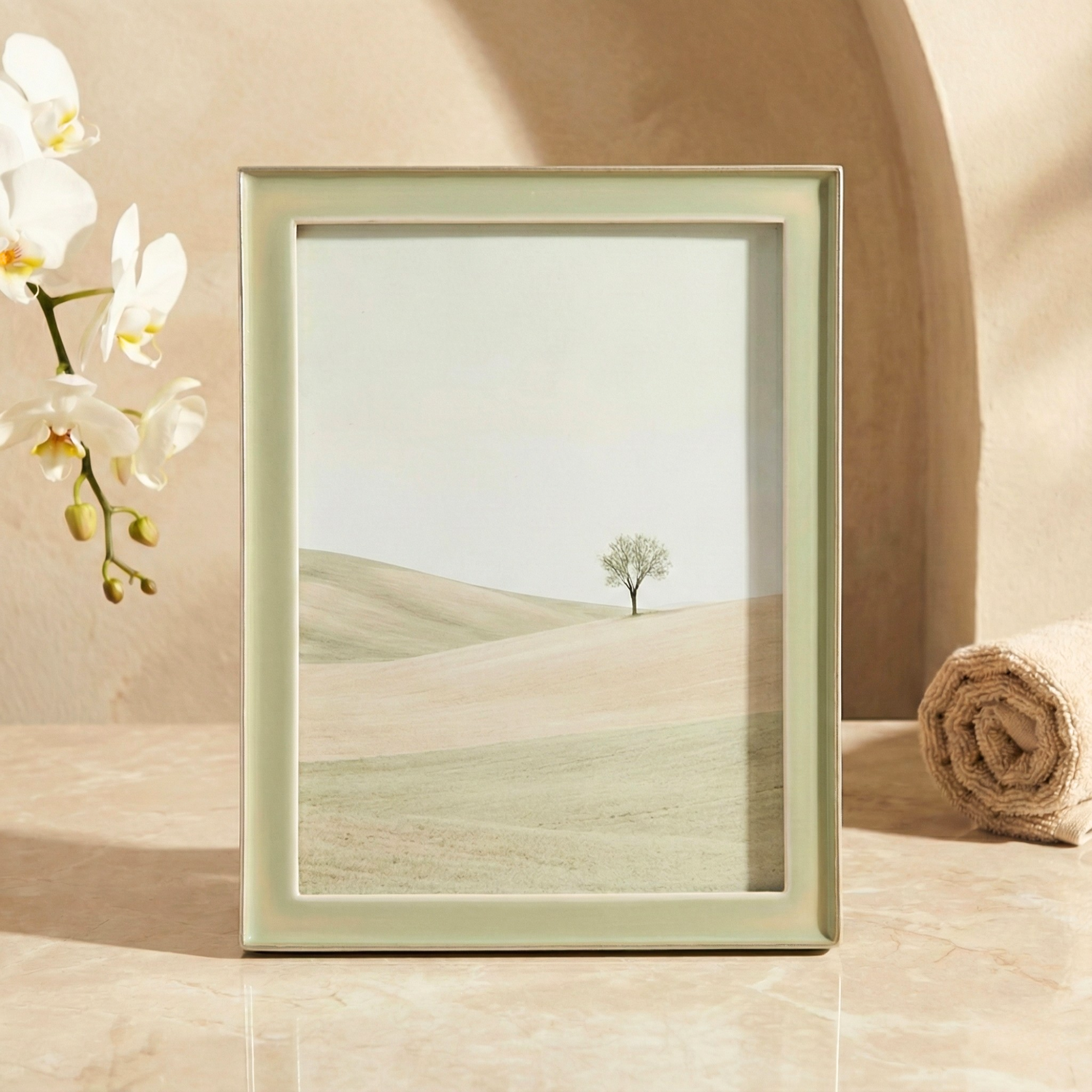 Light Green Enamel Frame – Portrait