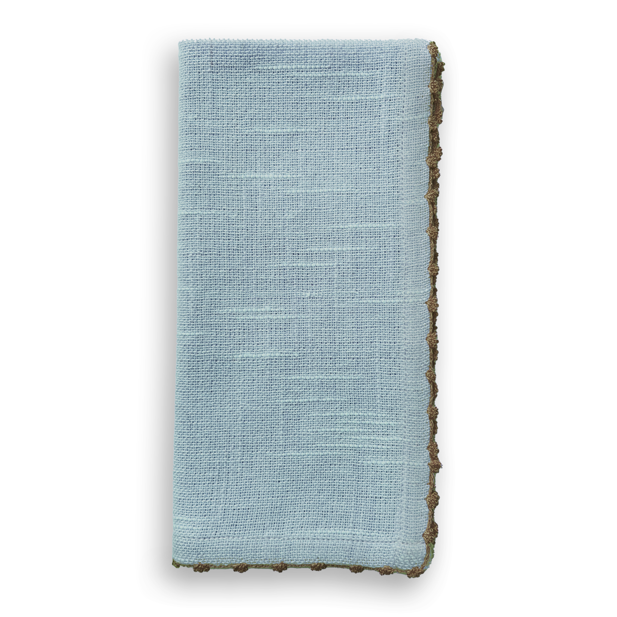 Set of 2 Knotted Edge Cotton Napkins – Blue