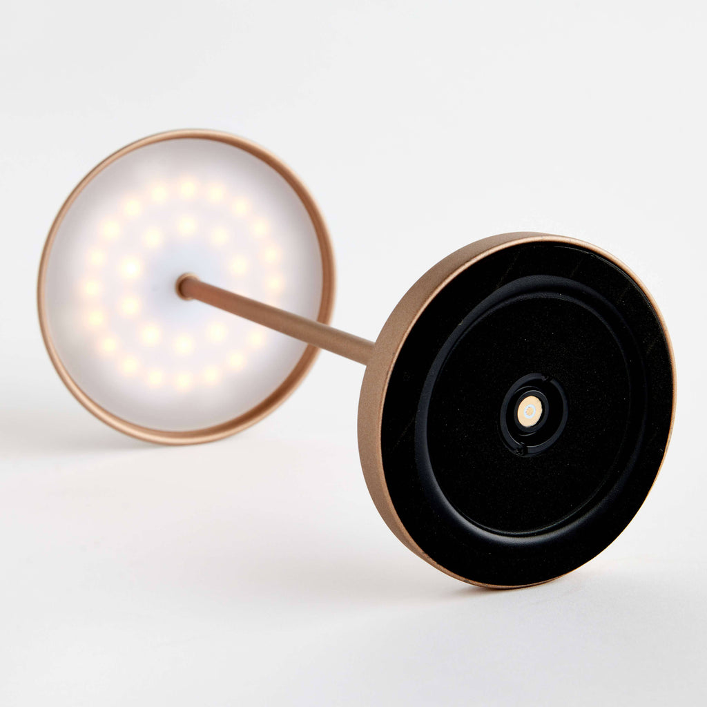10" Cordless Portable LED Lamp – Brown Linen