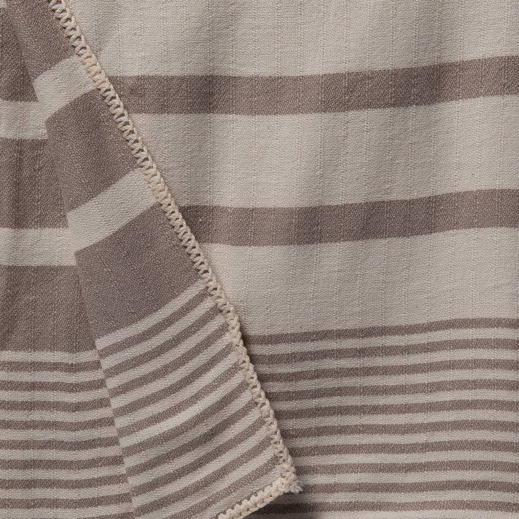 Reversible Double Sided Cotton Throw Blanket - Grey