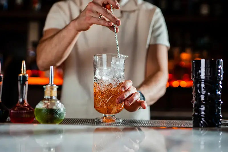 Footed Cocktail Mixing Glass