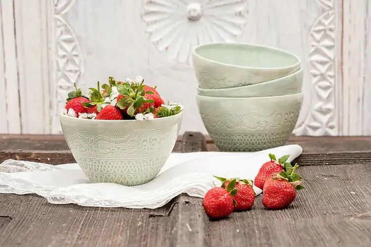 Textured Sage Handmade Ceramic Bowl