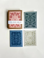 Floral Block Print Assorted Card Set – 8 Blank Cards With Envelopes