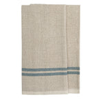 Natural Linen and Blue Kitchen Towel