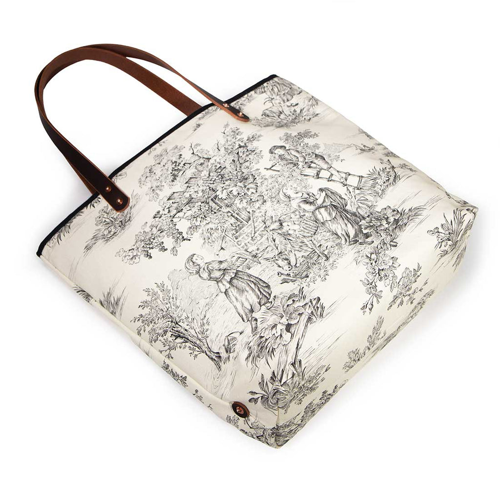 Cream & Coal Toile All Day Tote