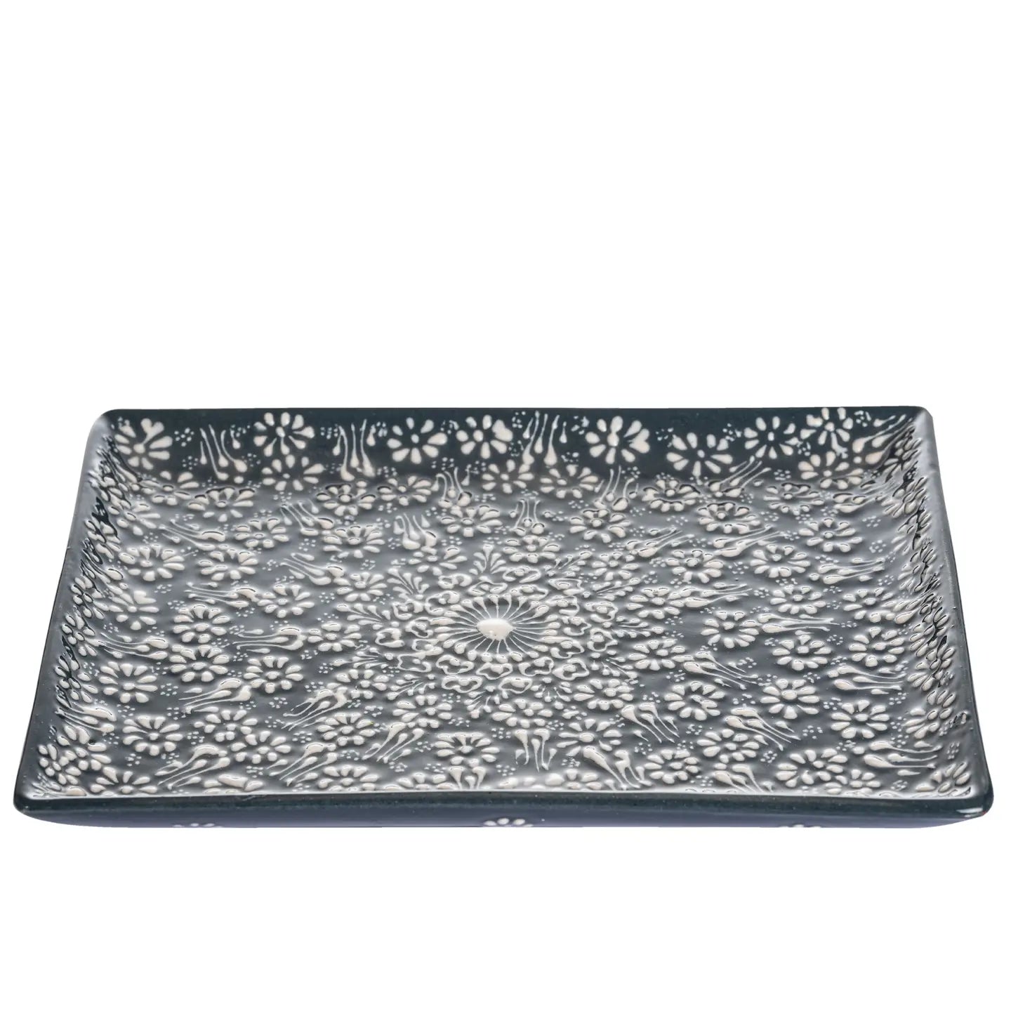 Blue Handmade Ceramic Serving Tray - Large